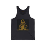 Religious Icon Tank Top — Gold Madonna Graphic Jersey Tank