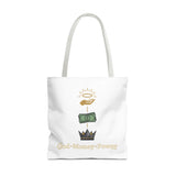 God • Money • Power Tote Bag — Faith-Inspired Money Crown Design