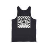 Tank Top — Retro Drummer Design "Caj, Rocket, Power" Vintage Band Graphic