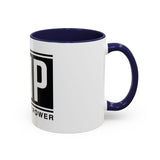 GMP 'God Money Power' Accent Coffee Mug – Bold Black Logo 11/15oz