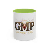 GMP 'God Money Power' Accent Coffee Mug — 11/15 oz Inspirational Ceramic
