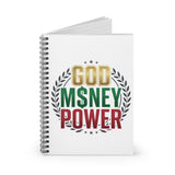 God Money Power Spiral Notebook — Ruled Inspirational Journal for Faith & Finance