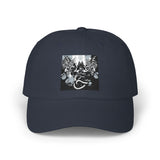 Angel Of Death Classic Dad Cap — Vintage Floral Skull Embroidered Baseball Hat