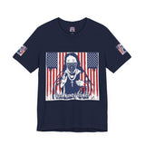 God Money Power Tee — Patriotic Bandana Saint Graphic T-Shirt