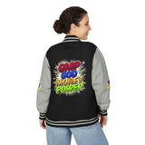 Letterman Jacket — GMP Good Money Power Colorful Splash Varsity Coat