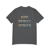 God Money Power T-Shirt — Graphic Jesus Dollar Bandana Design