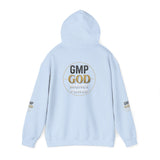 GMP GOD Money Power Hoodie — White Graphic Logo Streetwear Hoodie