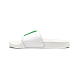 Slide Sandals — Retro Green & Red Statue Graphic Removable-Strap Slides