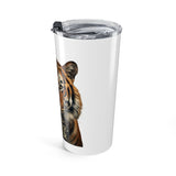 Tiger Face 20oz Tumbler — "God. Money. Power." Inspirational Travel Mug