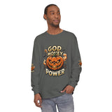 God Money Power- Halloween Pumpkin Long Sleeve Tee