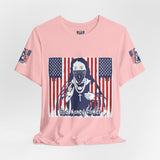 God Money Power Tee — Patriotic Bandana Saint Graphic T-Shirt