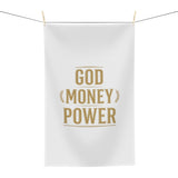 God Money Power Microfiber Tea Towel – Inspirational Kitchen Decor