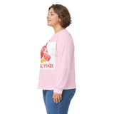 Long Sleeve Tee — "God Money Power" Graphic Boxing Buddha Design