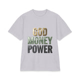 God Money Power T-Shirt — Bold Faith & Hustle Graphic Tee