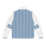GMP Branded Puffer Jacket — All-Over Logo Men's Winter Coat
