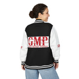 Letterman Jacket — "GMP (God Money Power)" Red & White Varsity Jacket