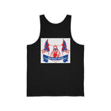 Patriotic 'God, Money, Power' Tank Top — American Flag Angel Graphic