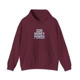 Hoodie — "God Money Power" Chrome Text Pullover