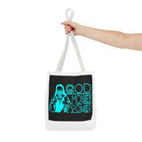 Tote Bag — Retro Neon "God Money Power" Graphic Tote