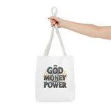 God Money Power Tote Bag — Inspirational Faith & Prosperity Canvas Tote