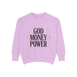 Sweatshirt — GOD MONEY POWER Bold Graphic Crewneck