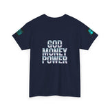 God Money Power Tee — Retro Neon Graphic T-Shirt