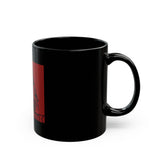 Black Mug — 'God Money Power' Religious Icon Graphic Coffee Mug (11oz/15oz)