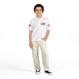 Youth Polo Shirt - 'GMP God Money Power' Red Logo Back & Sleeves
