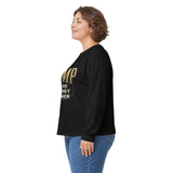 GMP (God Money Power) Long Sleeve Tee — Gold Logo Faith Streetwear