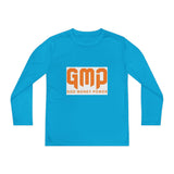 GMP "God Money Power" Youth Long Sleeve Tee - Orange Logo
