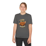 Youth Pumpkin Power Tee - "God Money Power" Halloween Graphic Shirt