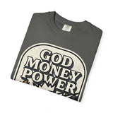 God Money Power Graphic T-Shirt