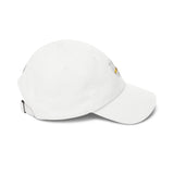 Money Stamp Dad Cap – White Embroidered Vintage Logo Hat