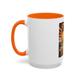 Coffee Mug - 'God Money Power' Pyramid Graphic Accent Mug (11/15oz)