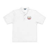 Embroidered Polo Shirt — Colorful Floral 'Hope Grows Here' Logo