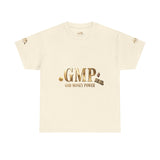 GMP "God Money Power" Tee - Gold Logo Graphic T-Shirt