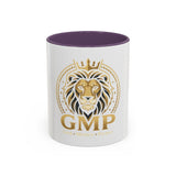 Lion Crest Accent Coffee Mug — GMP Logo Gold Shield