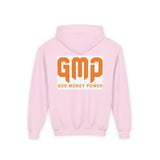 Youth Hoodie — GMP (God Money Power) Bold Orange Logo