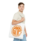 Tote — GOD MONEY POWER (GMP) Orange Logo All-Over Print