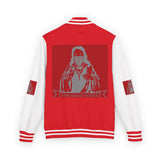 Letterman Jacket — 'God Money Power' Graphic Varsity Jacket