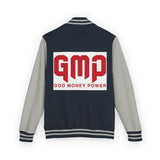 Letterman Jacket — GMP "God Money Power" Red & White Varsity