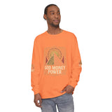 Long Sleeve T-Shirt — 'God, Money, Power' Pyramid Graphic