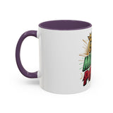 God Money Power Accent Coffee Mug — Bold Motivational Religious Coffee Cup (11/15oz)