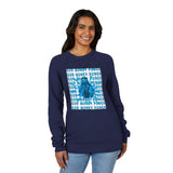 God Money Power Graphic Sweatshirt — Blue Retro Anime Streetwear
