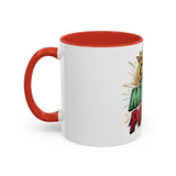 God Money Power Accent Coffee Mug — Bold Motivational Religious Coffee Cup (11/15oz)