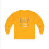 GMP (God Money Power) Long Sleeve Tee — Gold Logo Faith Streetwear