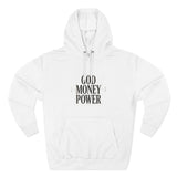 God Money Power Hoodie — Minimalist Inspirational Graphic Hoodie
