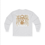 Long Sleeve Tee — Retro Roc Maroon Portrait Graphic