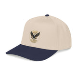 Eagle Emblem Baseball Cap — Gold Shield Rustic Outdoor Hat