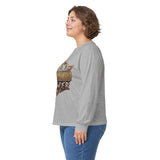 God Money Power Long Sleeve Tee — Vintage Crest Graphic